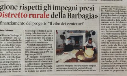 «La Regione rispetti gli impegni presi con il Distretto rurale della Barbagia»